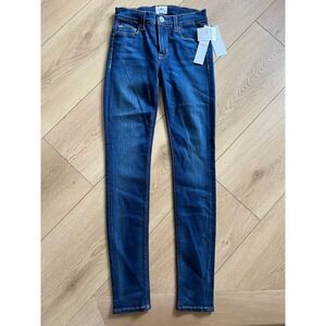 Hudson Nico Mid-Rise Super Skinny Jeans Size 24‎ Elysian Denim Dark Wash